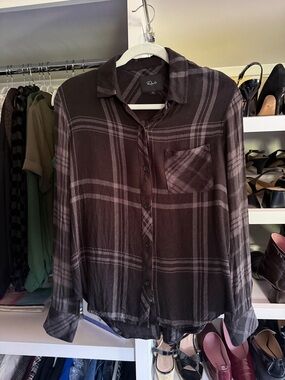 Rails Black & Gray Plaid Button-Down Shirt